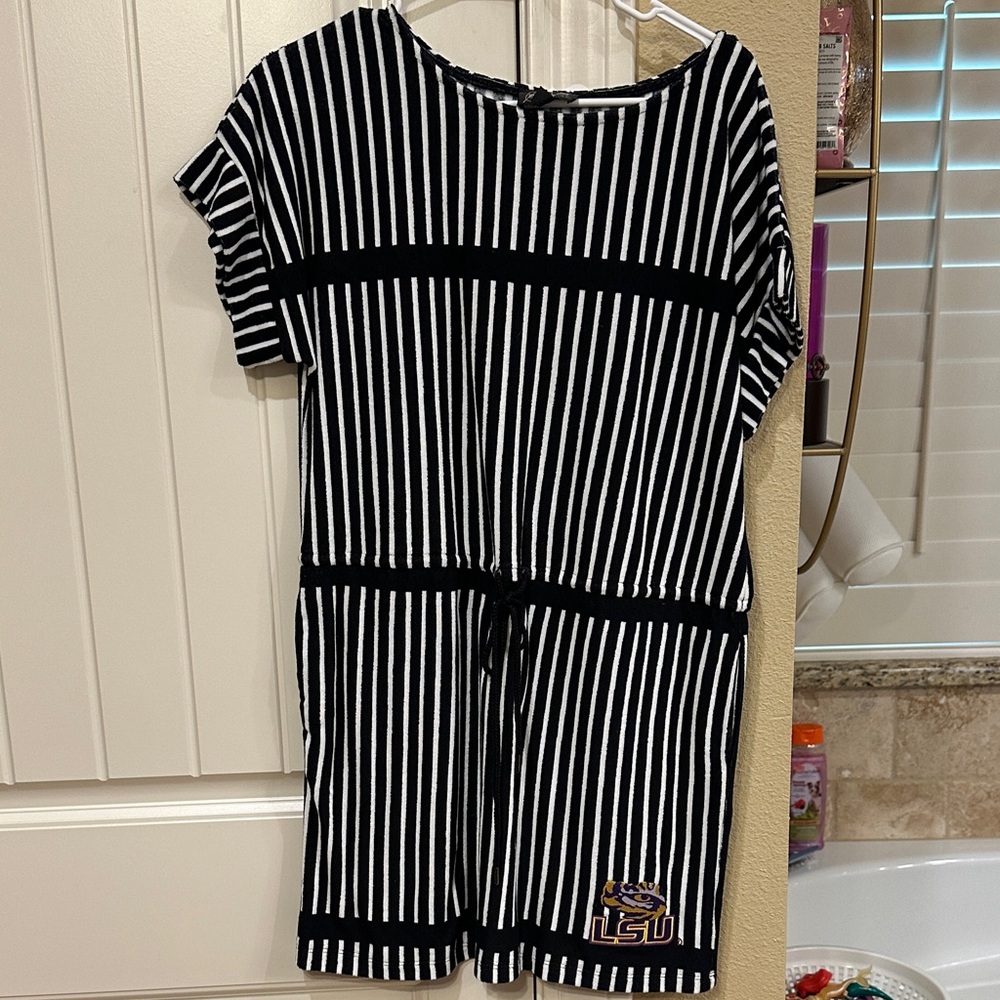 Black and White Striped Dress